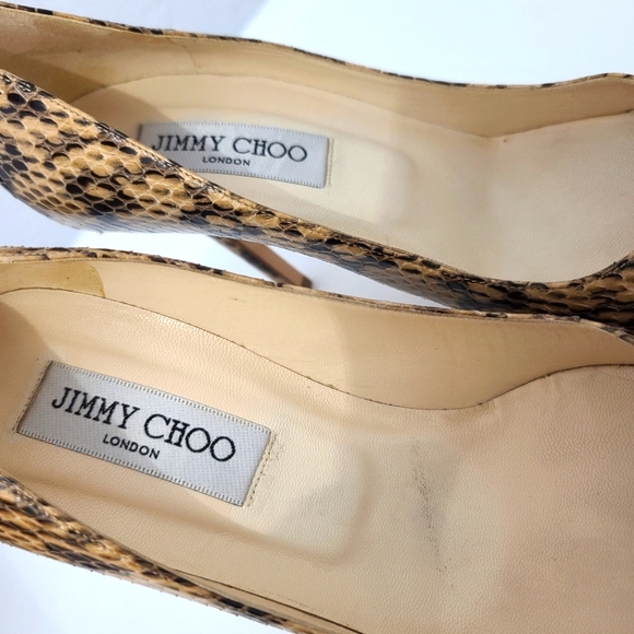 Jimmy Choo London Romy Snakeskin Platform Heels - Picture 10 of 14